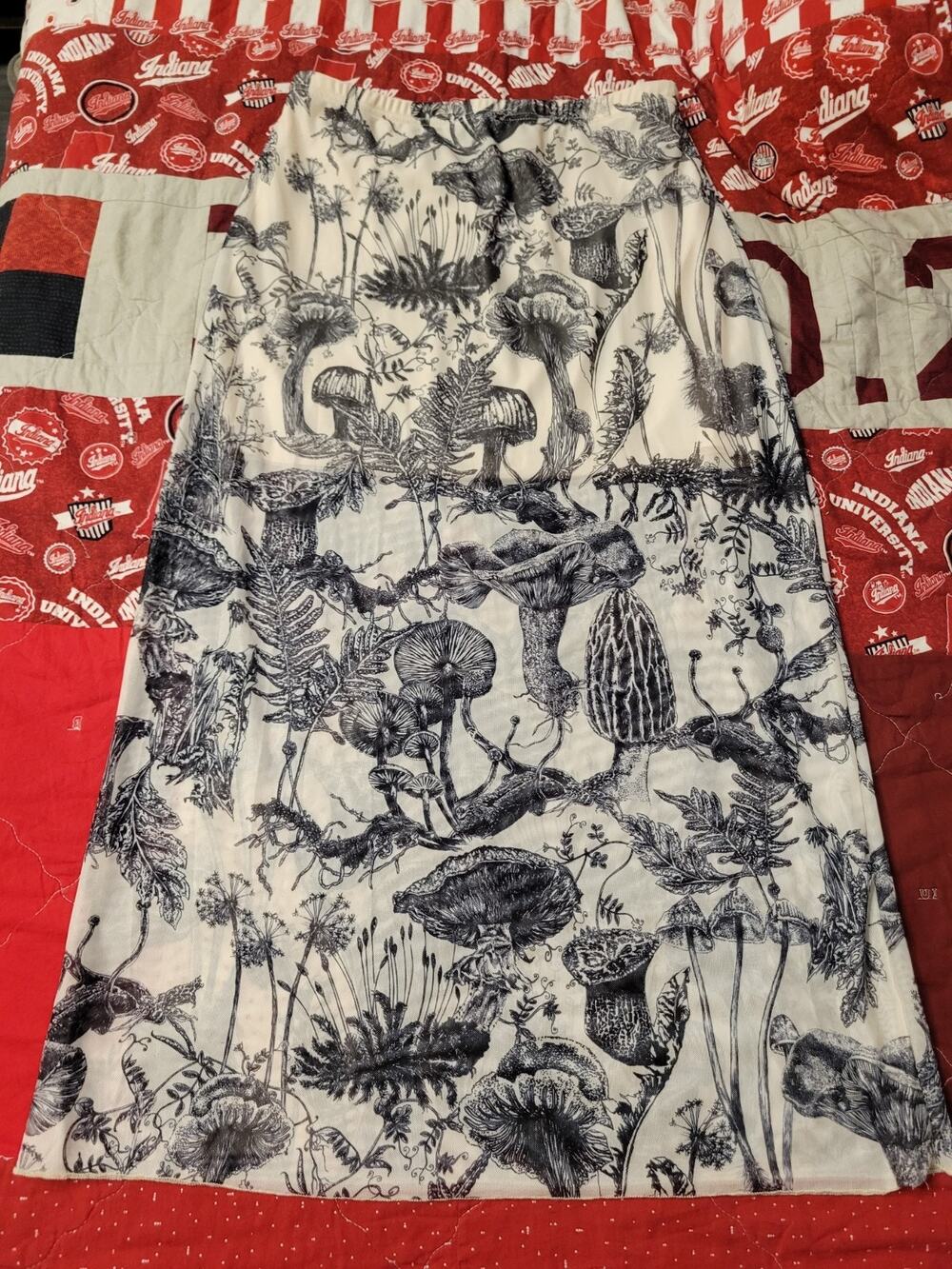 Morel Mushroom And Plants Ladies Skirt Small Medium Hoppie Boho